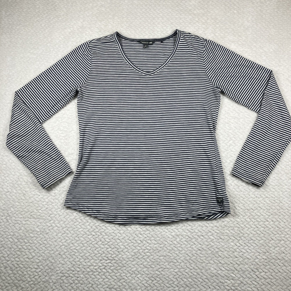 Toad & Co Striped Long Sleeve Shirt Medium Organic Cotton Blend Gorpcore Casual